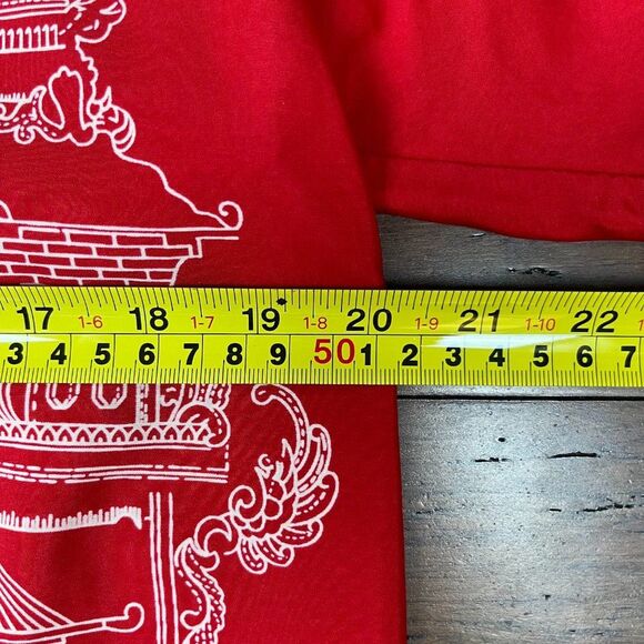 Vintage Mossimo Red Summer Beach Short Sleeve Button Down Shirt Men's Size M - Picture 6 of 7